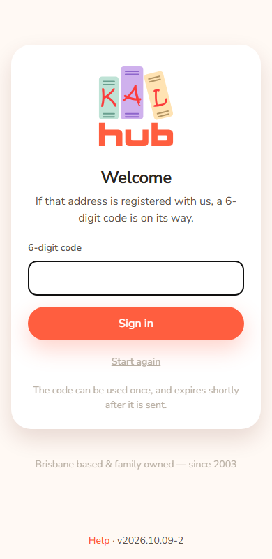 The code step on a phone, with the 6-digit code box.